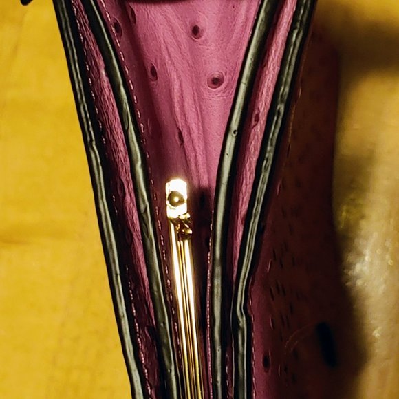 Coach 49850 Legacy Framed Ostrich Embossed Leather Large Clutch Wallet - Picture 8 of 11